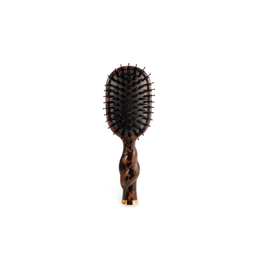Mini Boar Bristle Hair Brush - Tortoise
