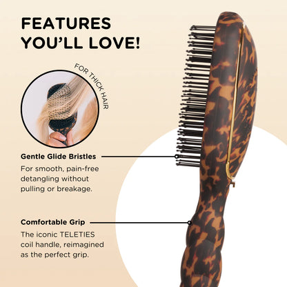 Detangler Hair Brush - Thick Hair - Tortoise