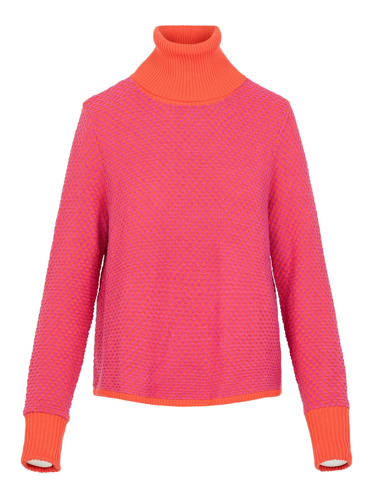 Boxy Turtleneck Sweater - Raspberry
