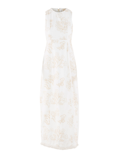 Hepburn Dress - Blanc Petals
