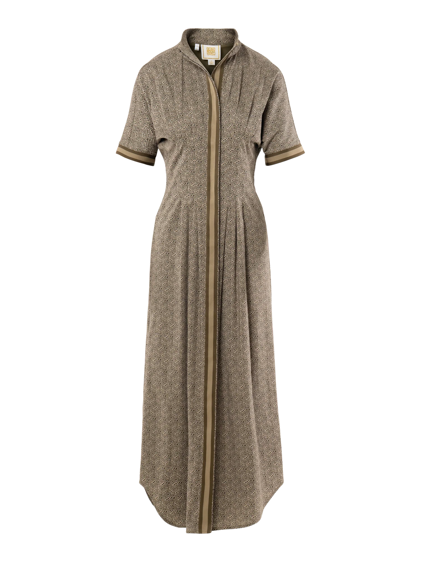 Georgia Dress - Green Tonal Monogram