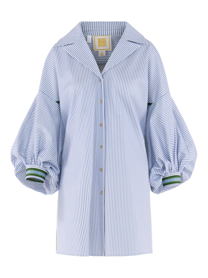 Iris Oxford Dress - Grapemist Stripe