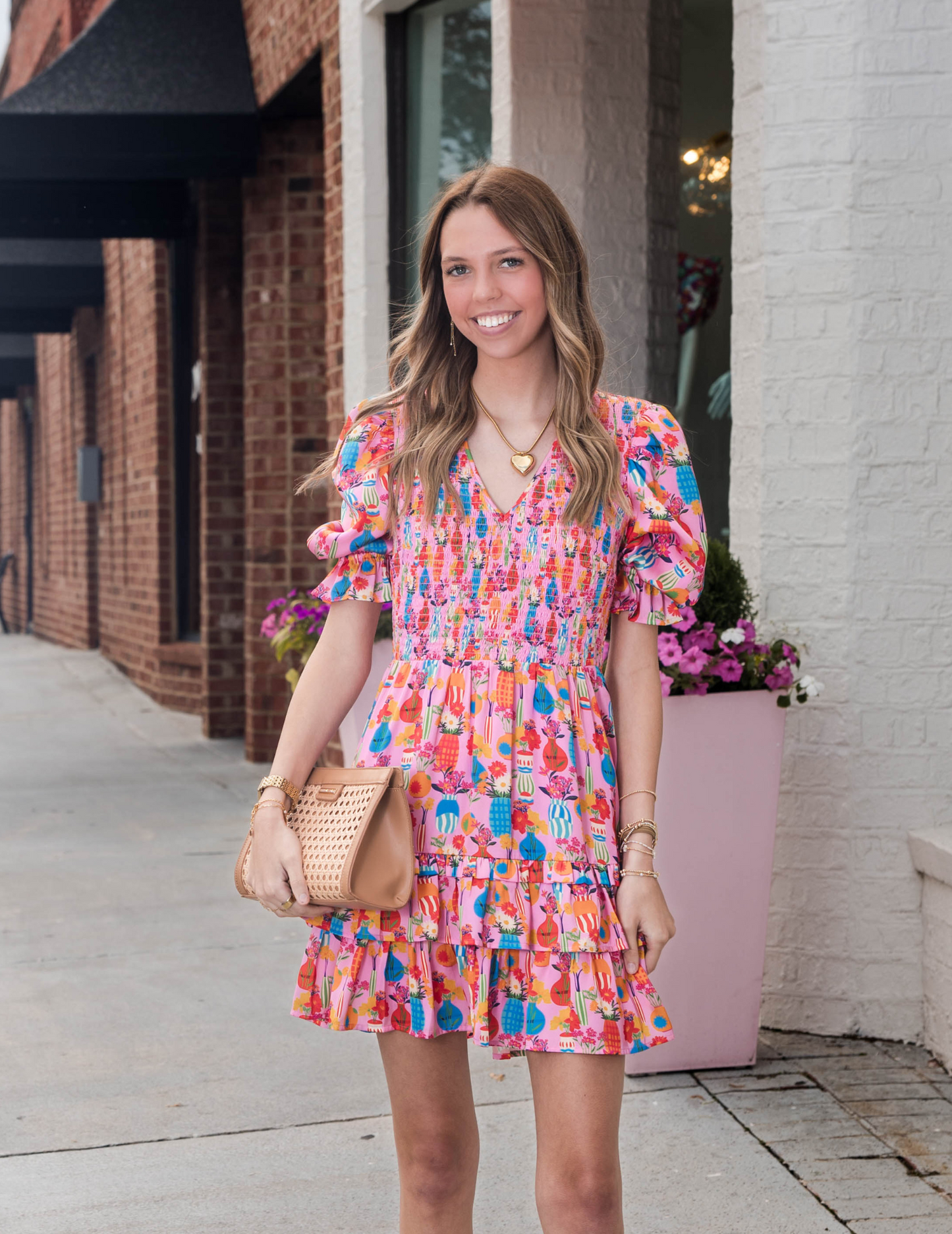 Alex Dress - Pink Chantilly