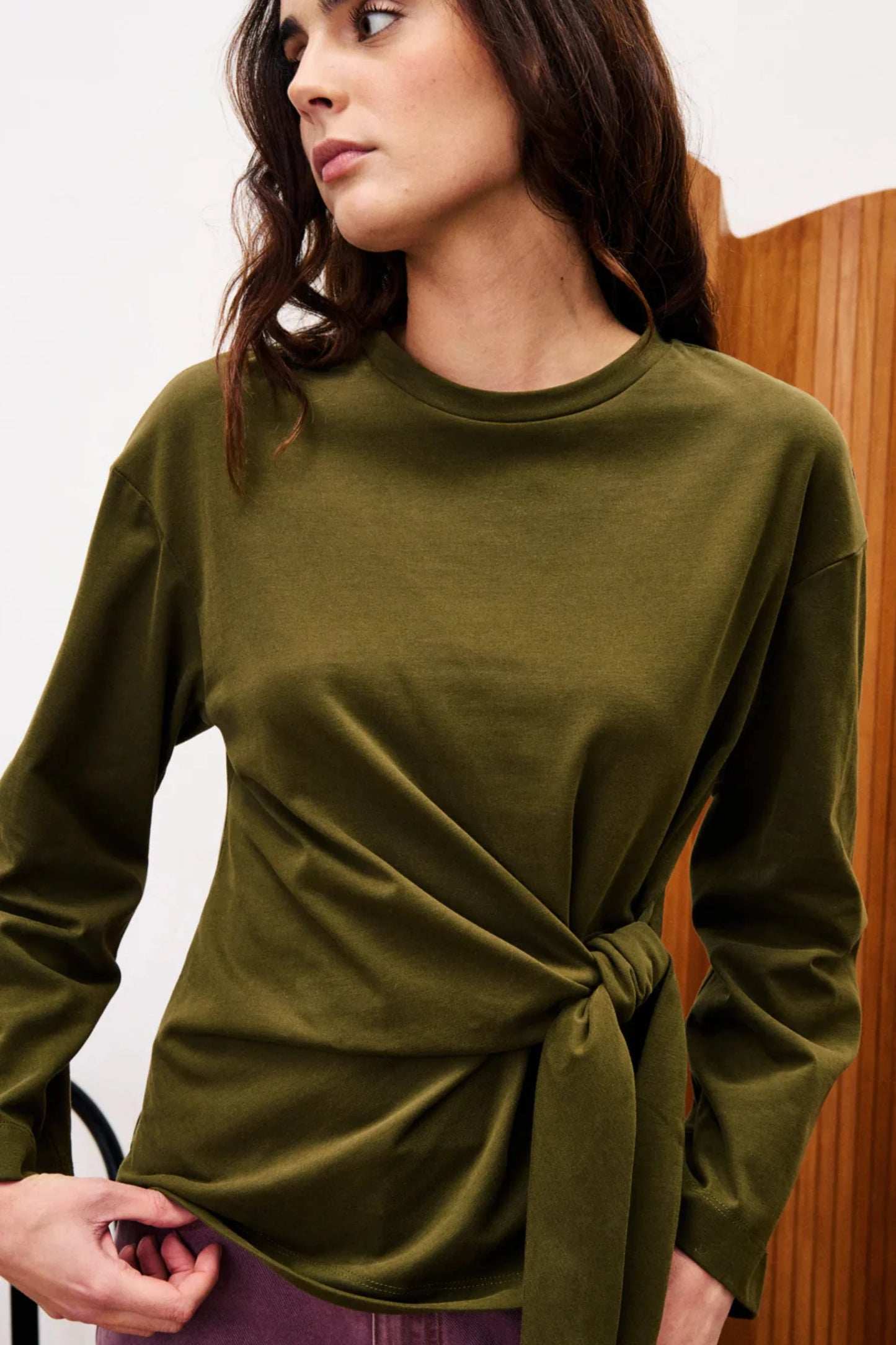 Orchis Top - Moss Green