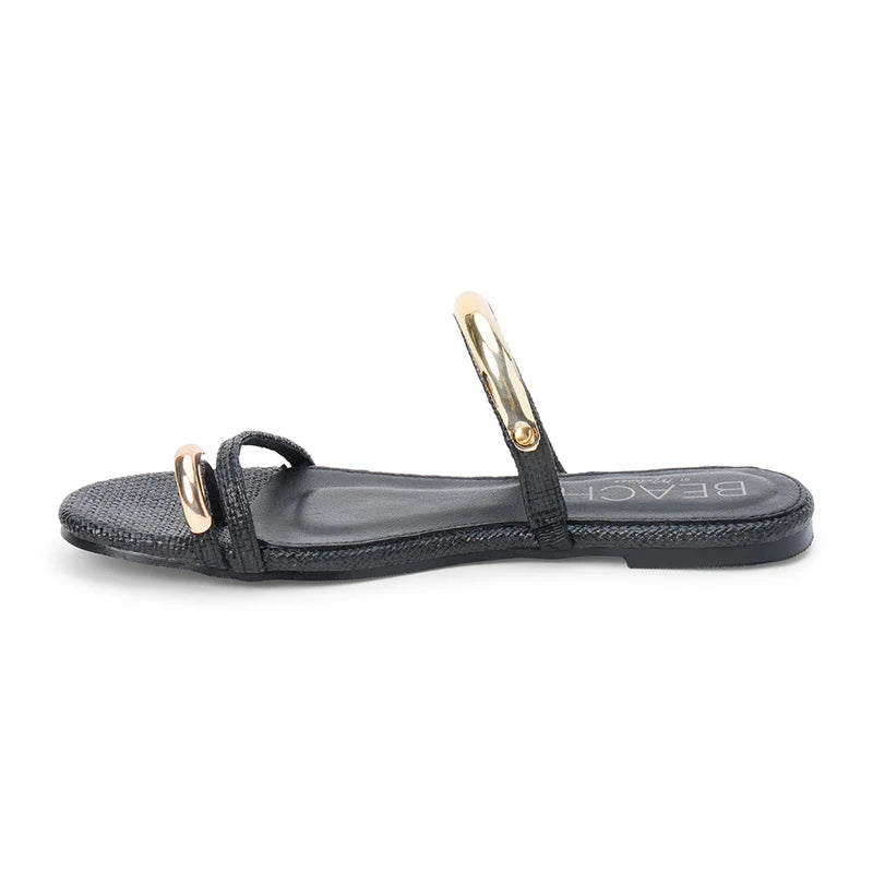 Vacay Flat Sandal - Black