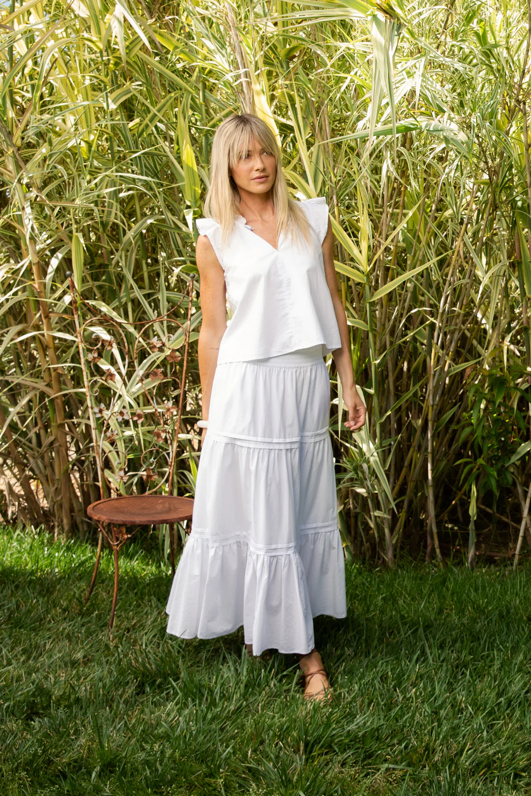 Pauline Maxi Skirt - Optic White