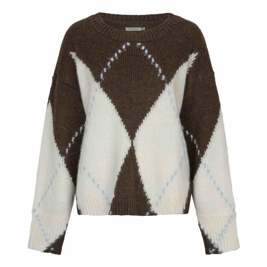 Big Argyle Sweater - Coffee