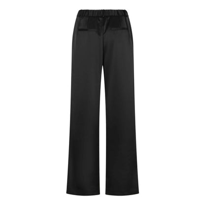 Satin Wide Leg Pant - Black