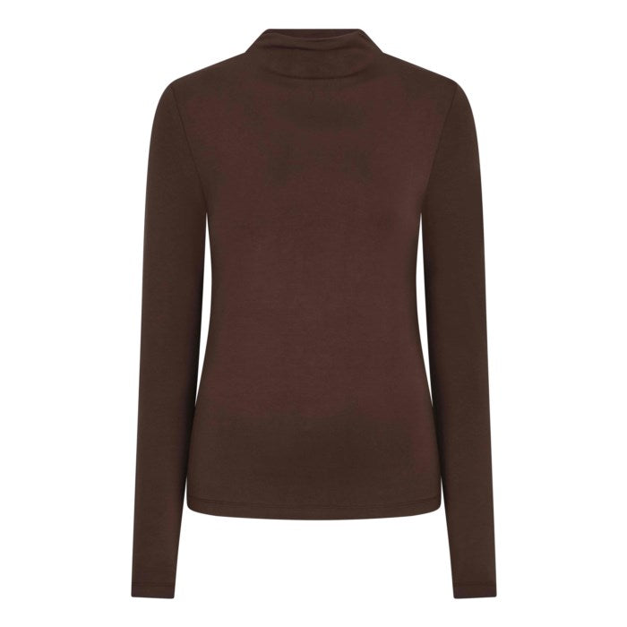 Basic Turtleneck Top - Coffee