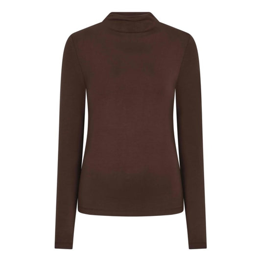 Basic Turtleneck Top - Coffee