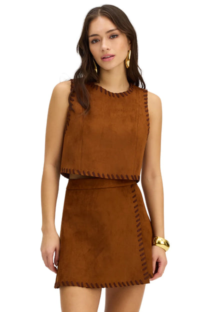 Whipstitch Everly Tank Top - Chestnut