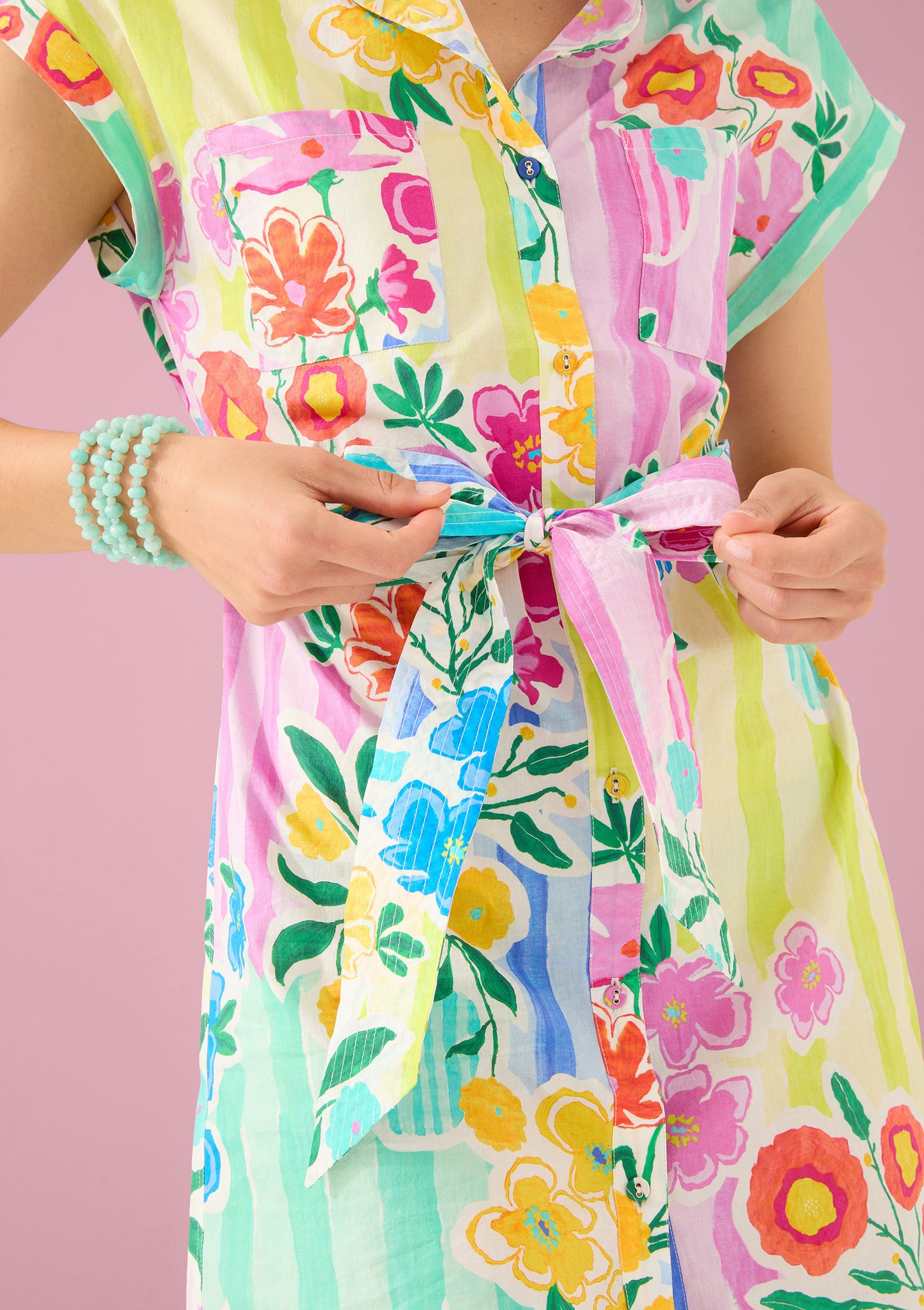 Whitney Dress - Multi Dandelion Daze