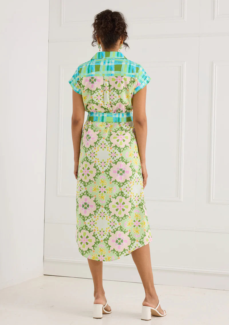 Willa Dress - Blue Floral Folk