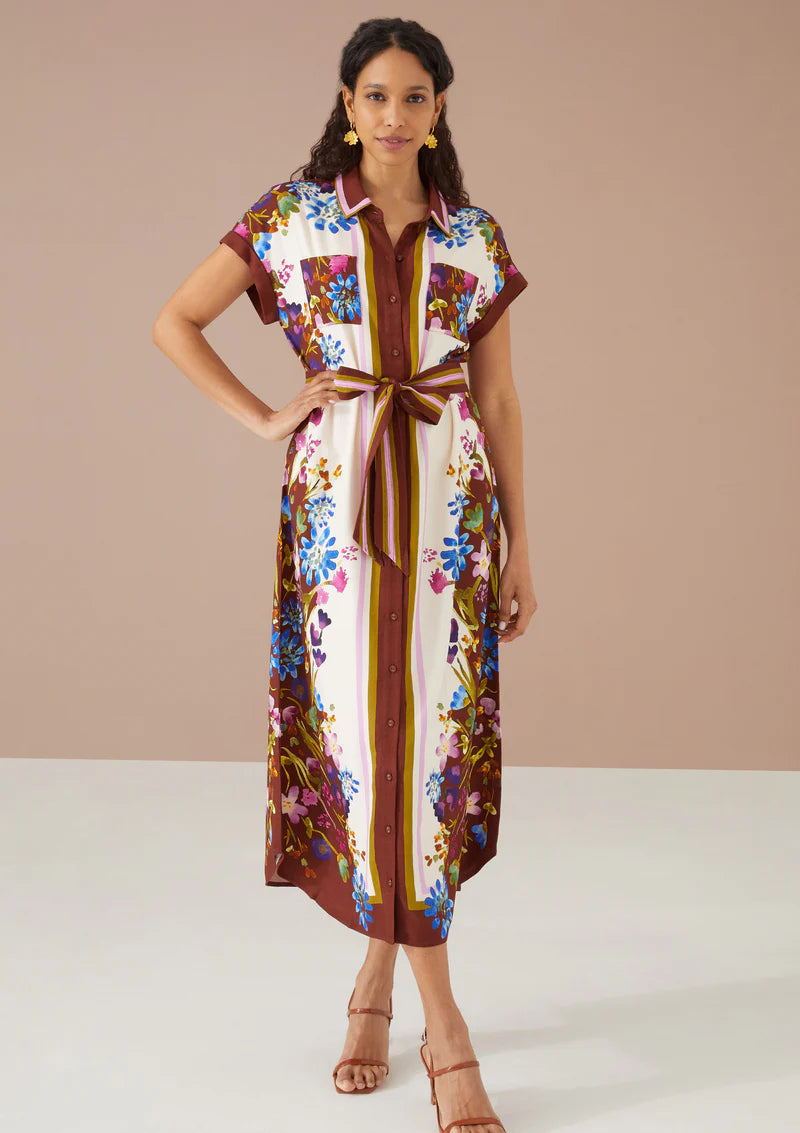 Willa Dress - Prairie Floral Cinnamon Ivory