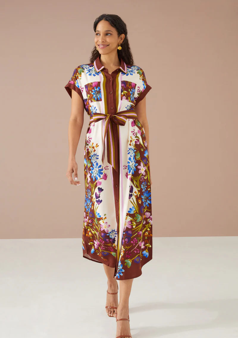 Willa Dress - Prairie Floral Cinnamon Ivory