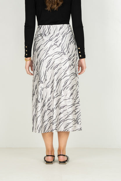 Bias Midi Skirt - Wild Marble
