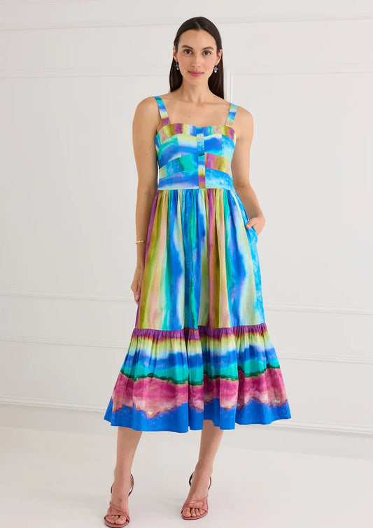 Gianna Dress - Sunset Stripe Multi