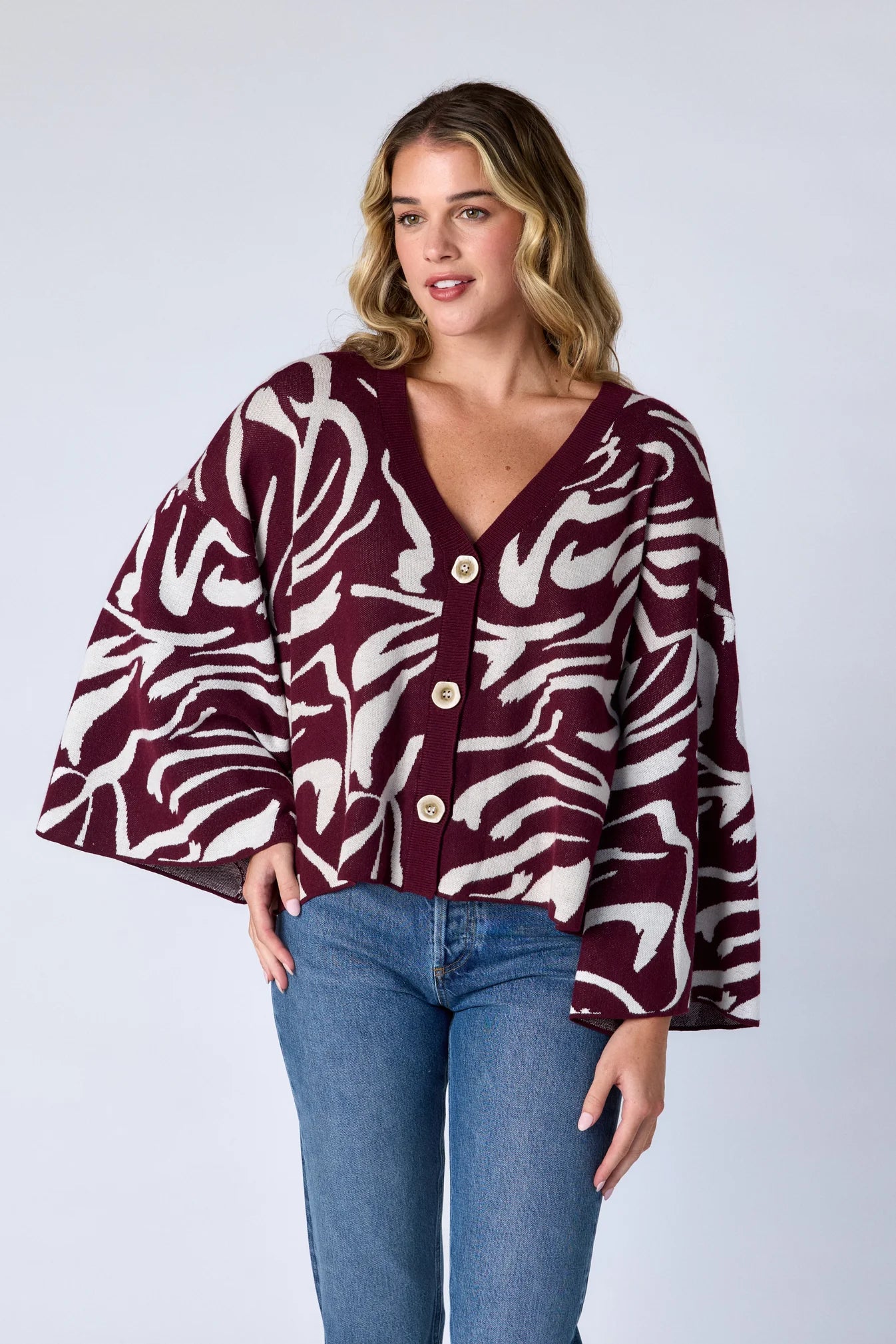 Esme Sweater Top - Zebra