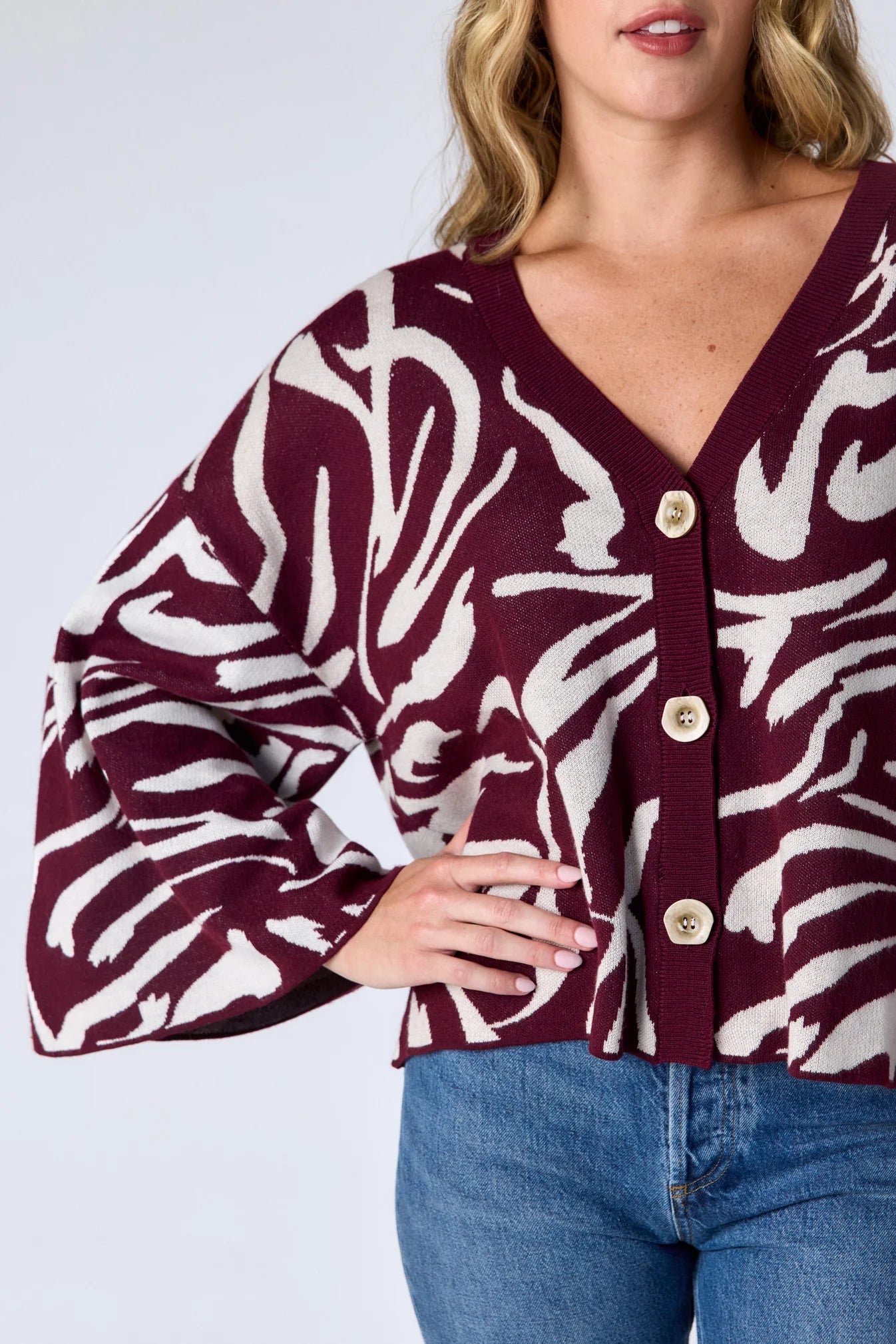 Esme Sweater Top - Zebra