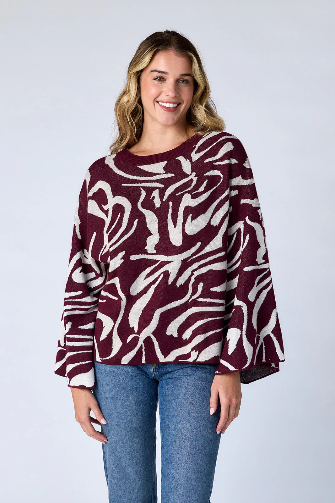 Esme Sweater Top - Zebra