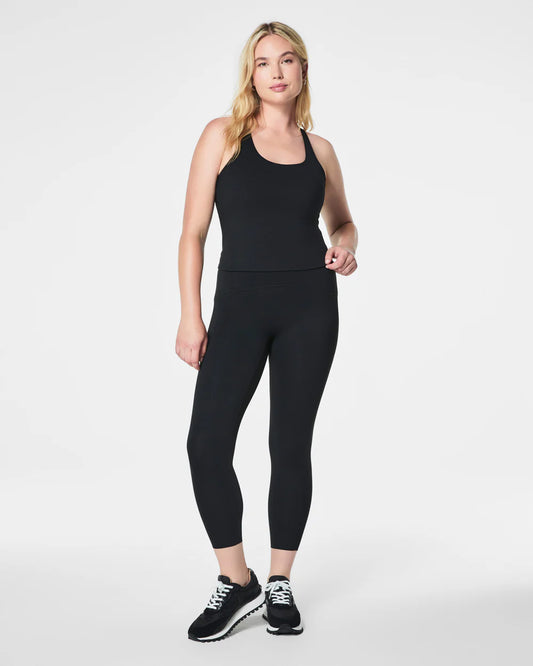 Spanx Get Moving Contour Crossback Shelf Tank - Very Black