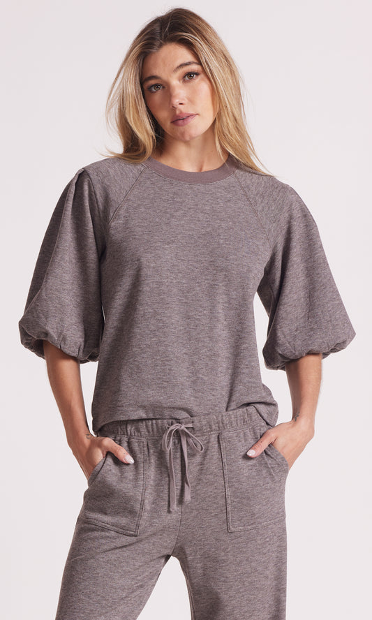 BUBBLE SLV CREWNECK PULLOVER