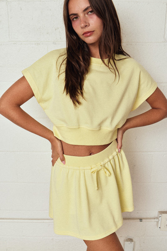 Casual Skort Set - Yellow