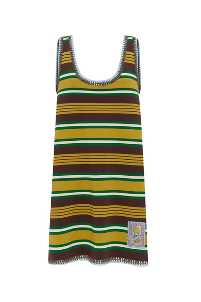 Clover Knit Mini Dress - Stripe