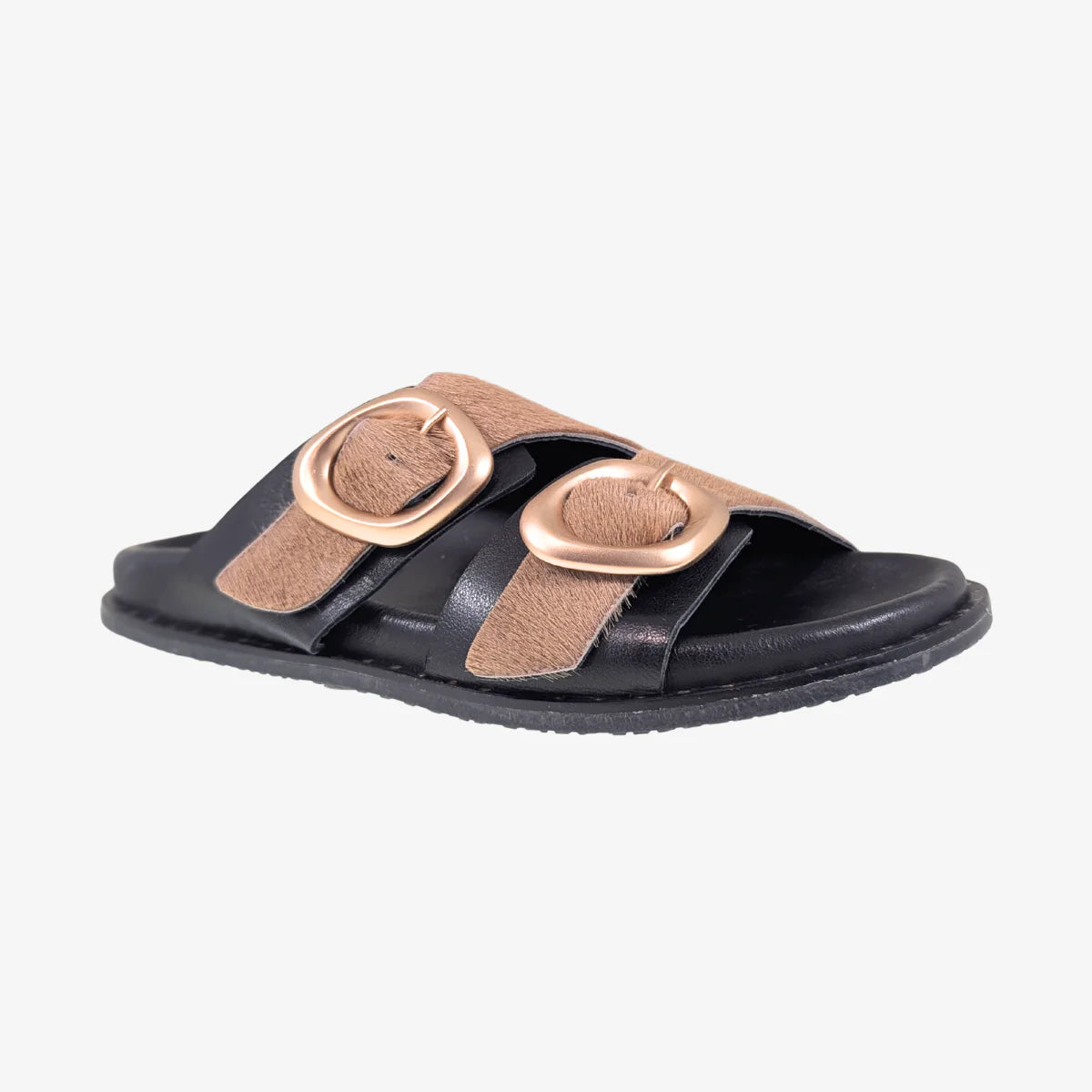 Alora Sandal - Camel Pony Hair