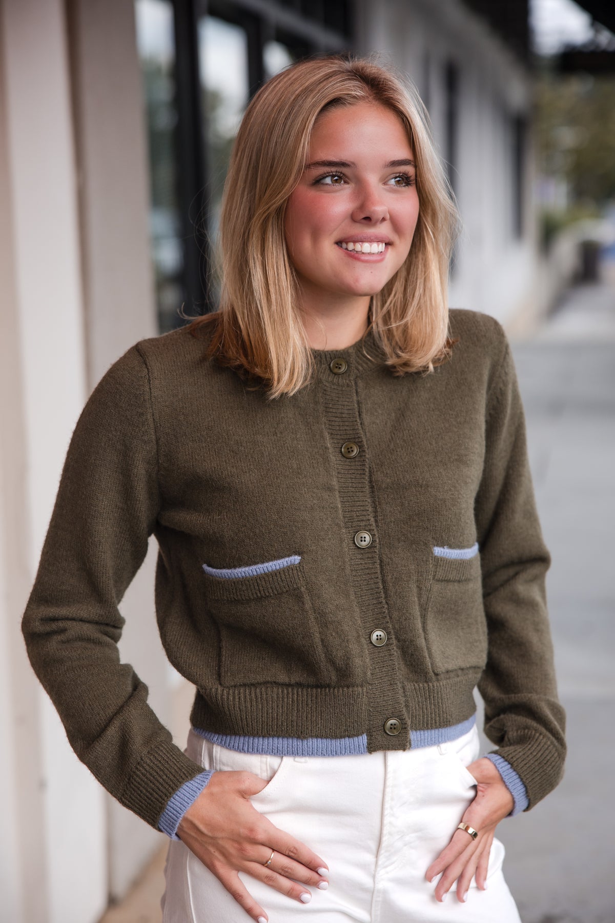 Willow Cardigan Sweater - Olive
