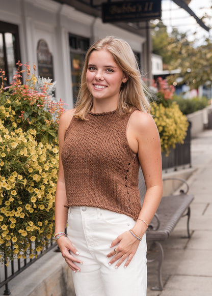 Free People Opal Knit Tank Top - Emperador