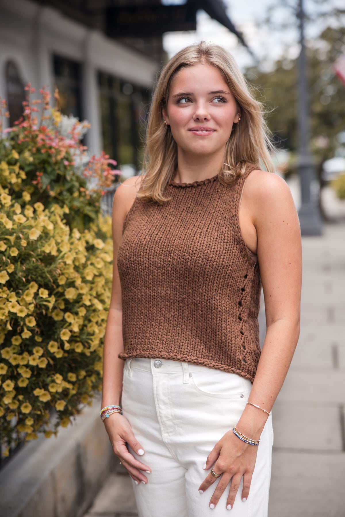 Free People Opal Knit Tank Top - Emperador