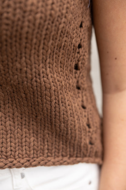 Free People Opal Knit Tank Top - Emperador