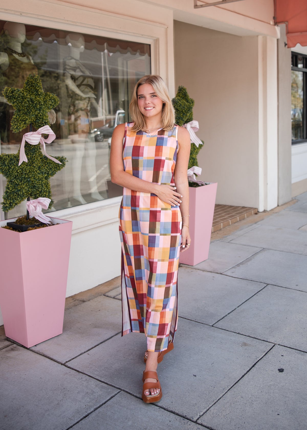 Berkley Dress - Terracotta Check