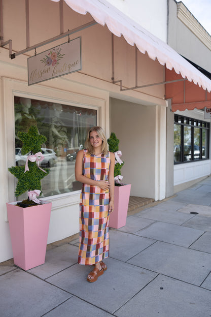 Berkley Dress - Terracotta Check