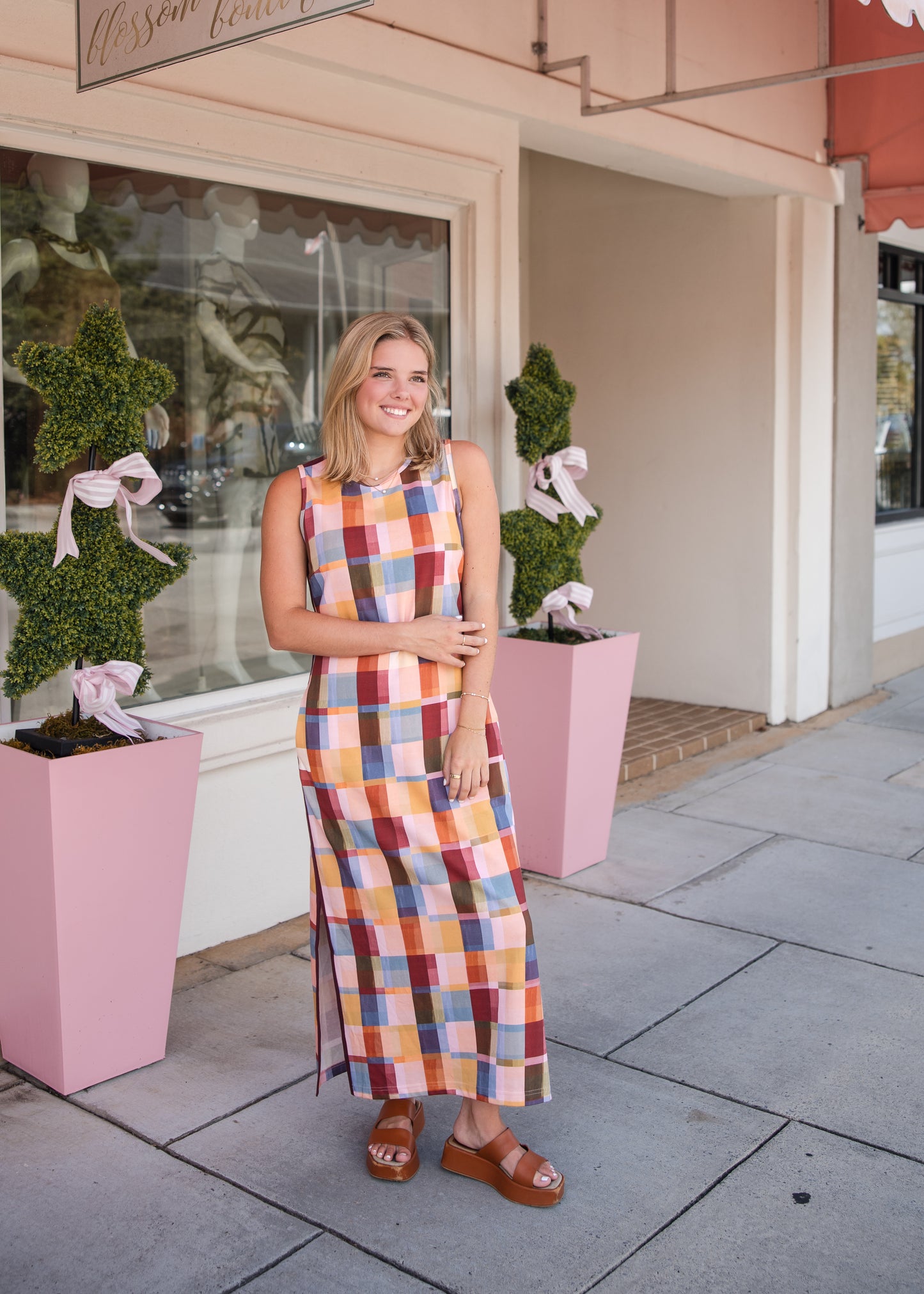 Berkley Dress - Terracotta Check