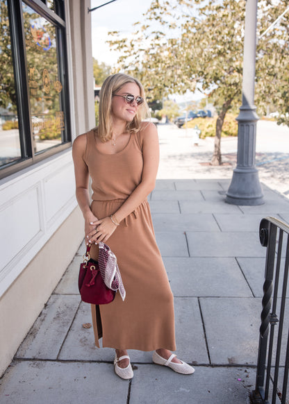 Spanx AirEssentials Drawstring Maxi Tank Dress - Maplewood