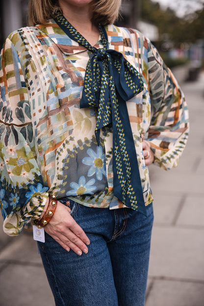 Cassie Shirt - Mosaic Meadow