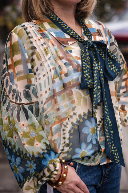 Cassie Shirt - Mosaic Meadow