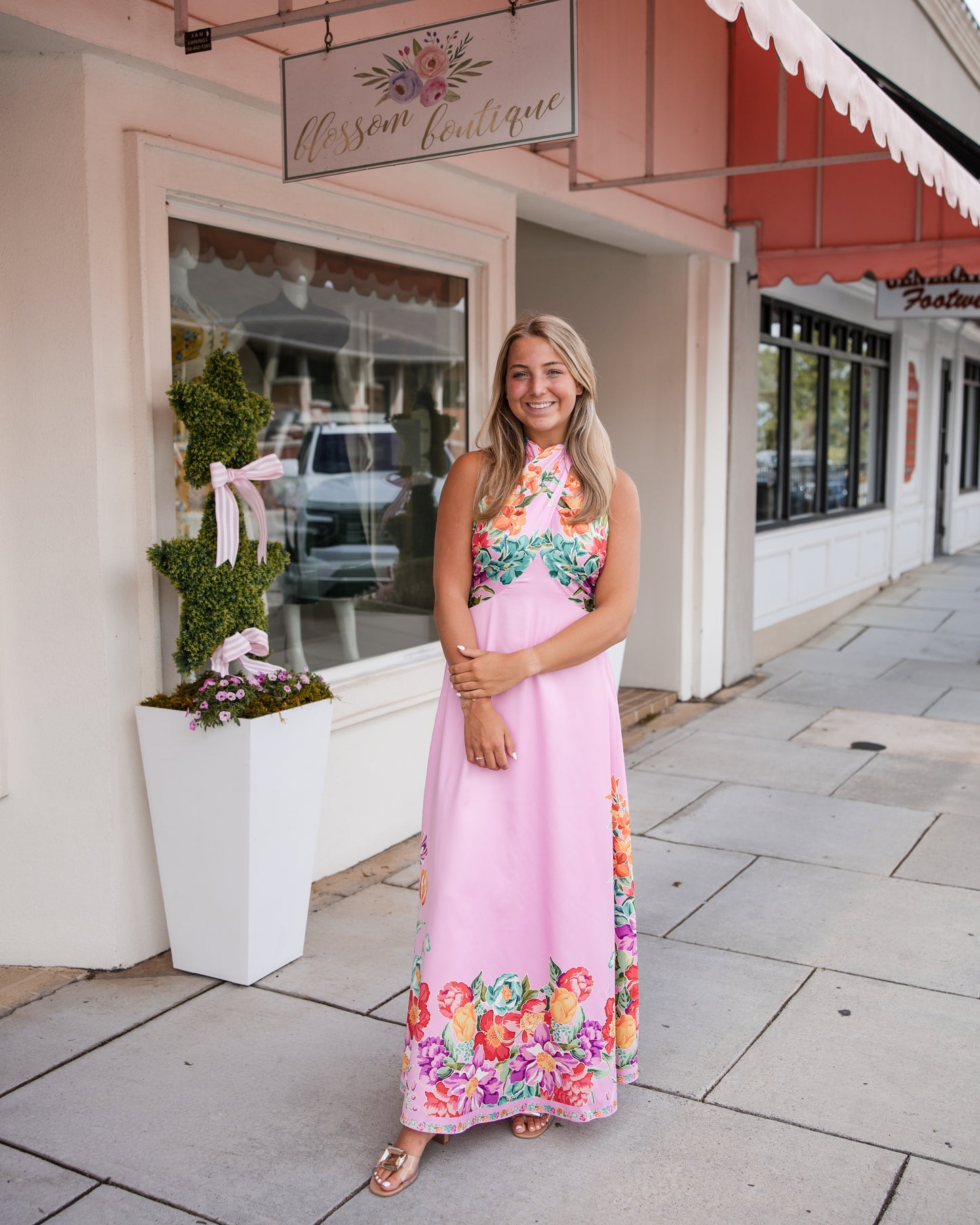 Aubrey Dress - Tulip Tapestry (Cotton Candy)