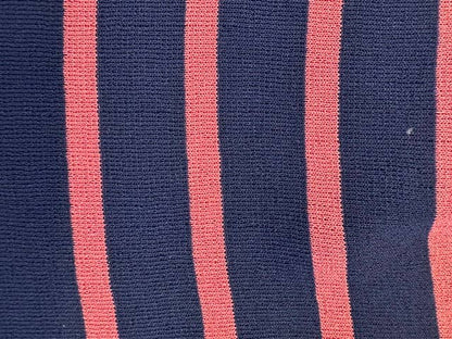 Striped Knit Midi Dress - Navy/Rust