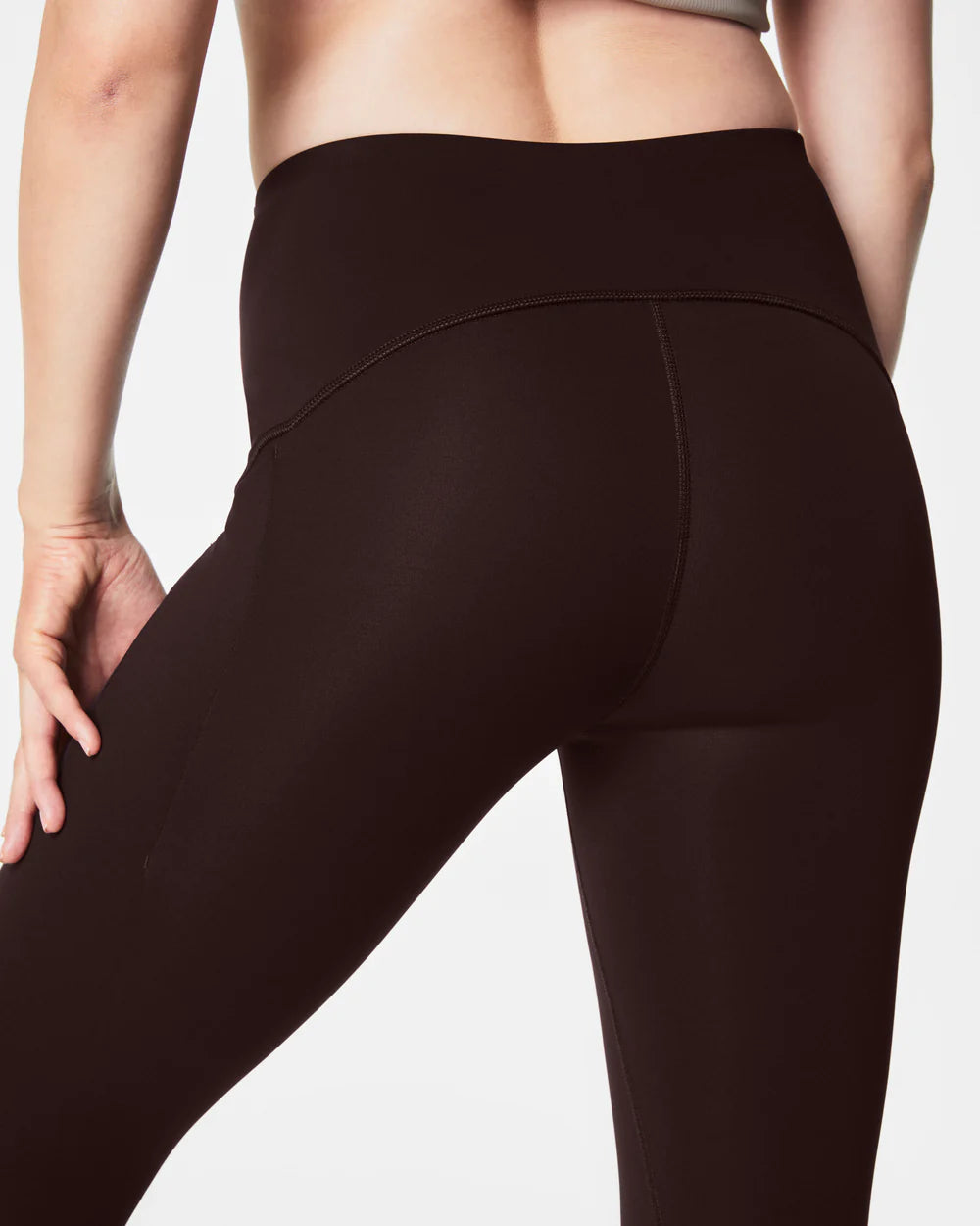 Spanx Booty Boost® Side Pocket Leggings - Truffle Brown