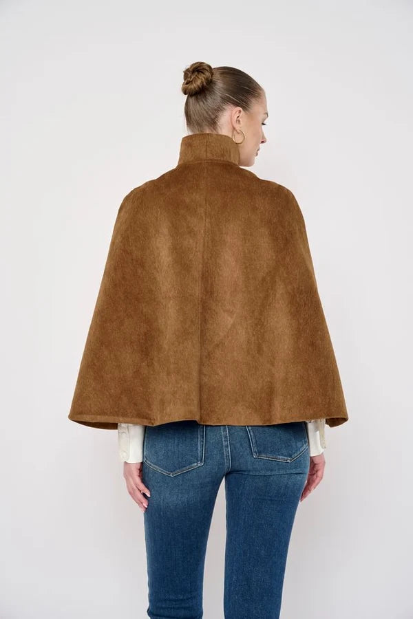 Sage Cape - Camel Suede