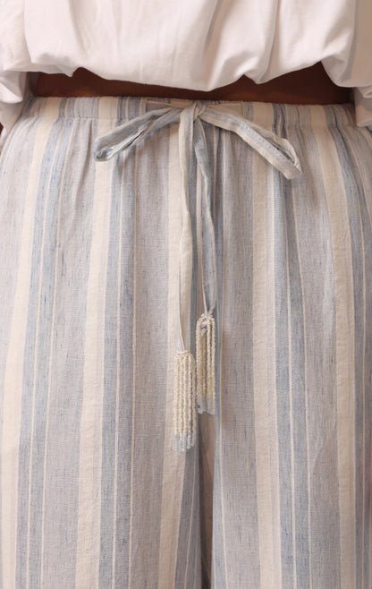 Beaded Beach Pant - Coastal Stripe