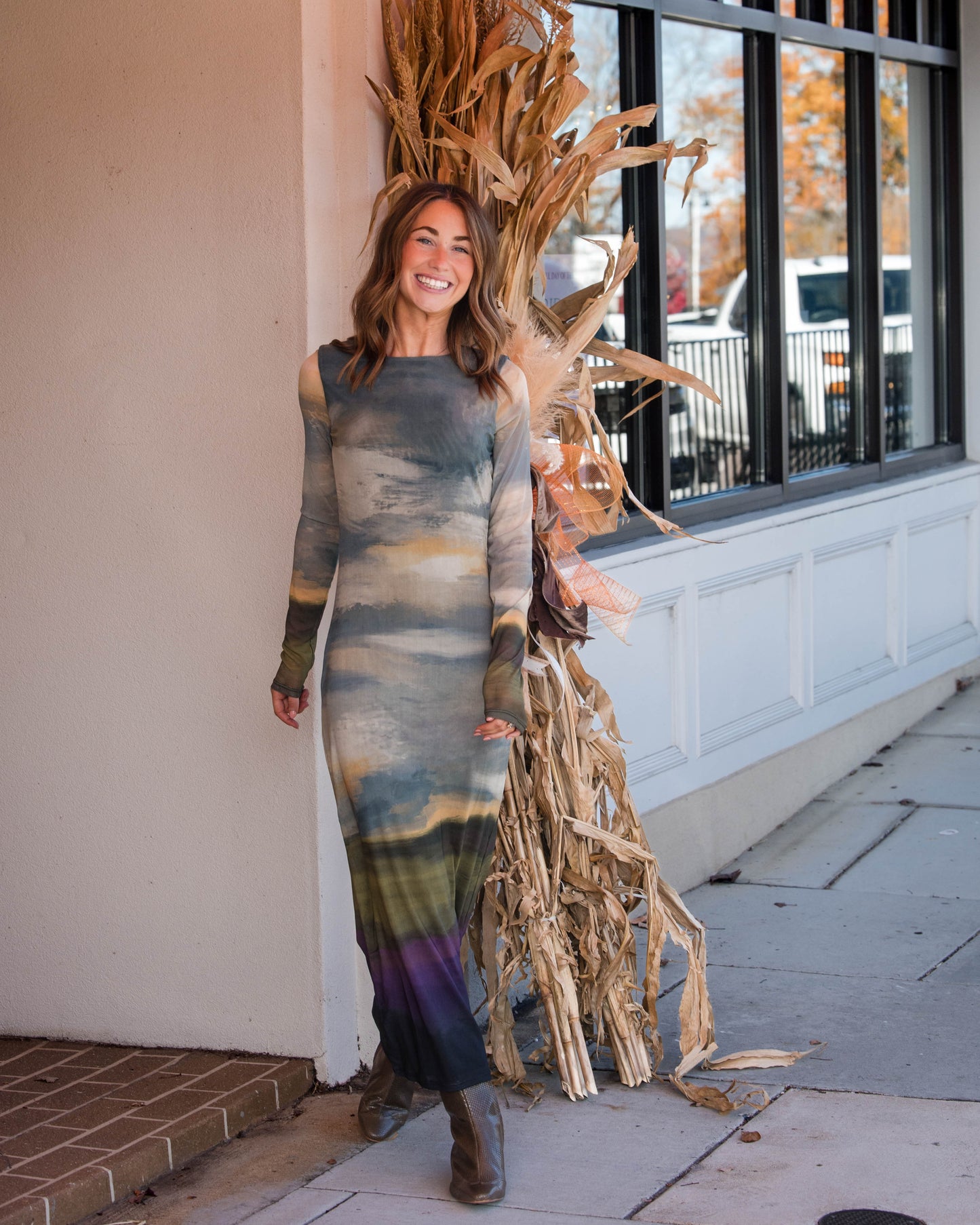 Persephone Ankle Dress - San Bartolo Print