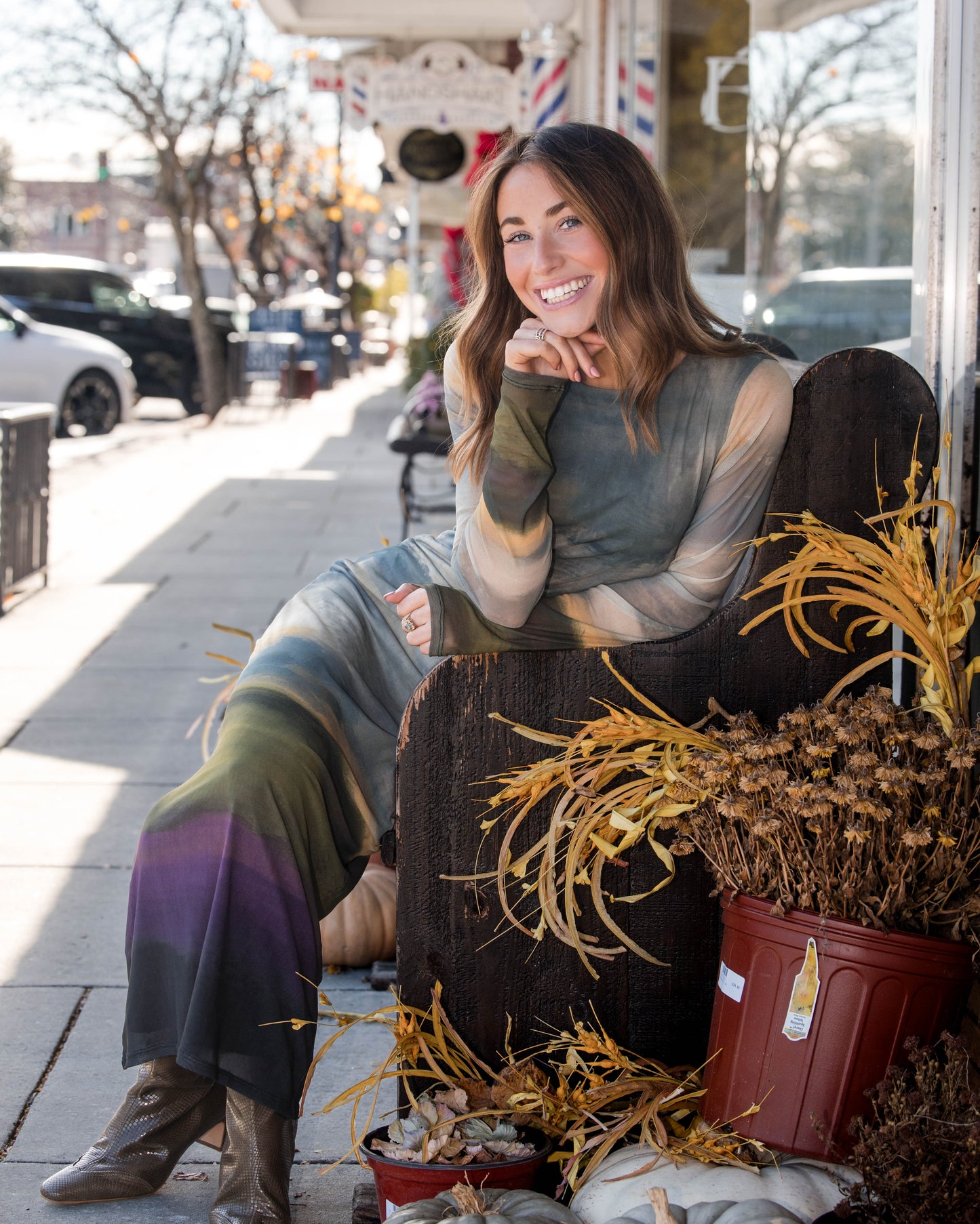 Persephone Ankle Dress - San Bartolo Print