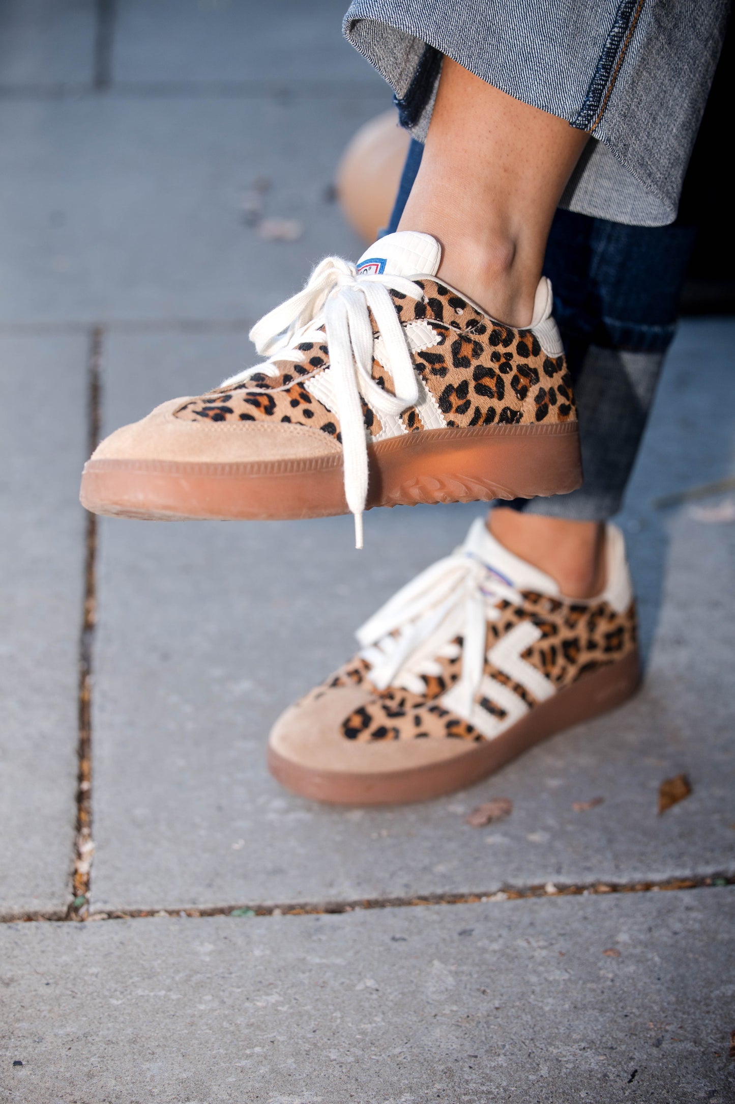 Back 70 Boston Sneaker - Leopard Cuoio Milk