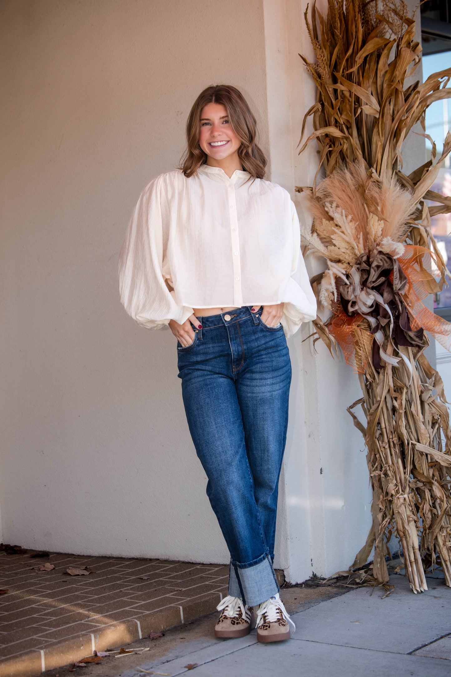 Seek Me Out Oversized Sleeve Blouse - Ivory