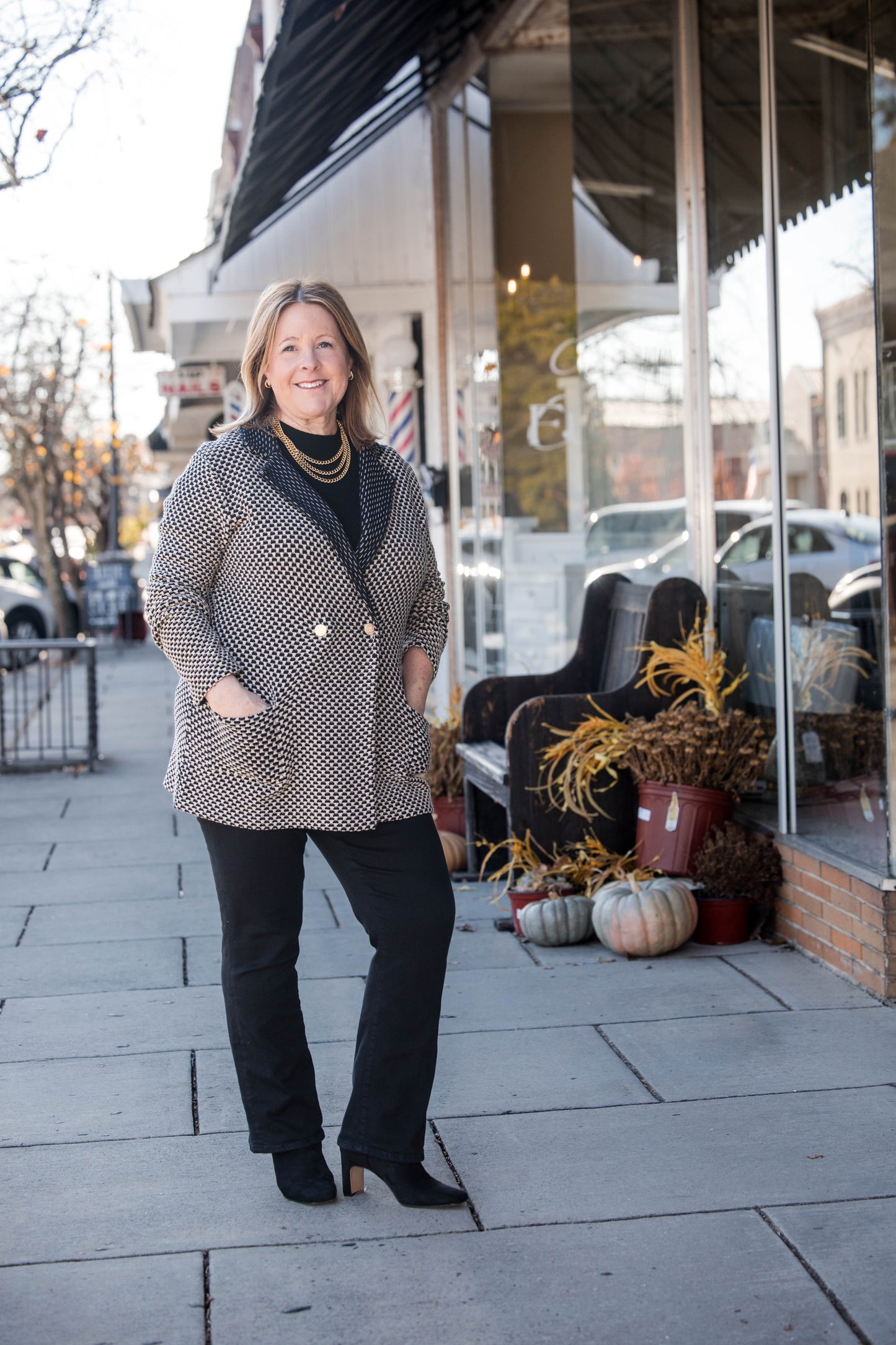 Sloane Sweater Blazer - Midnight Vanilla