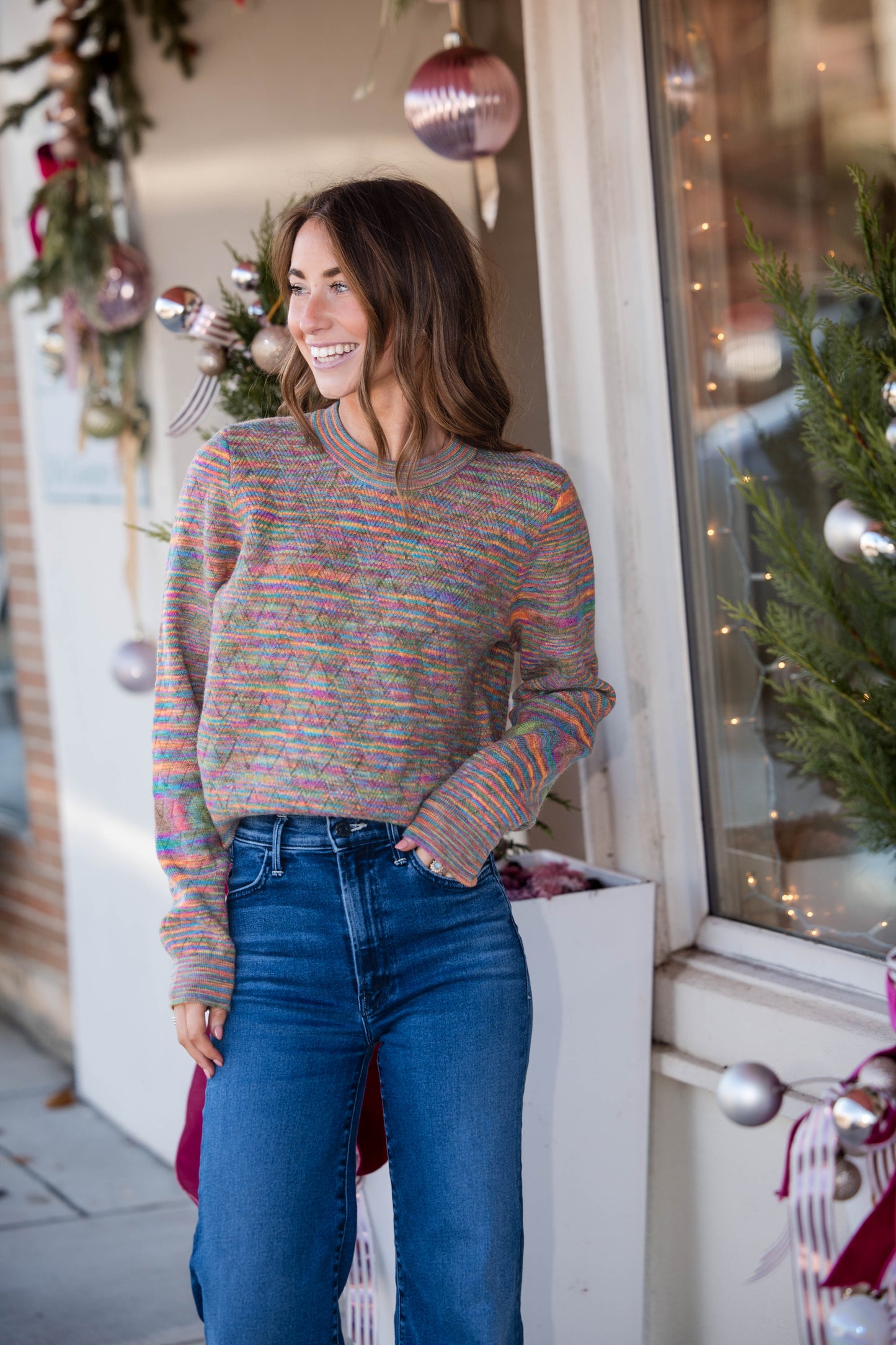 Enterlac Pullover Sweater - Orange Multi